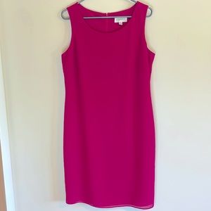 Studio 1 Womens 12 Magenta Sheath Lined Dress With Zipper
